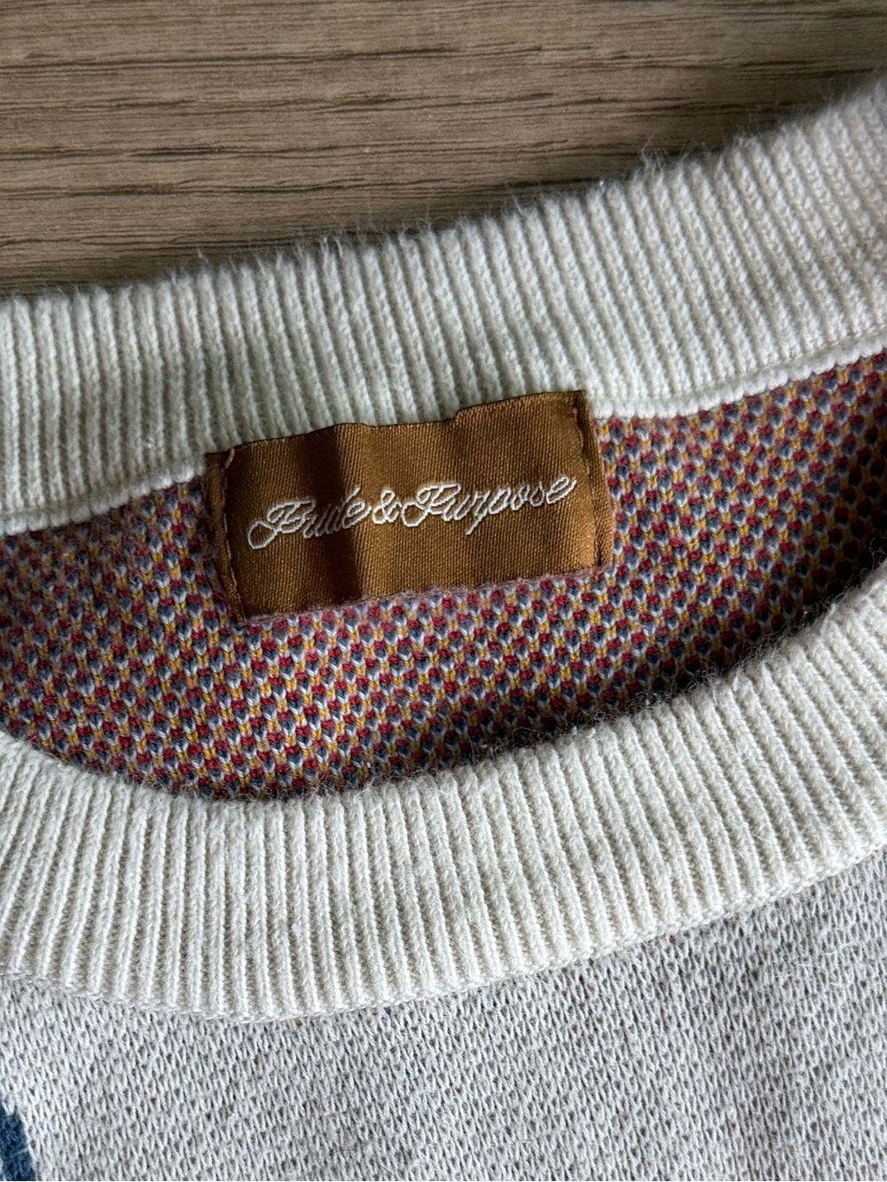 Pp studio pride and purpose Crewneck Sweater in Cream with Multicolor Logos - Picture 9 of 9